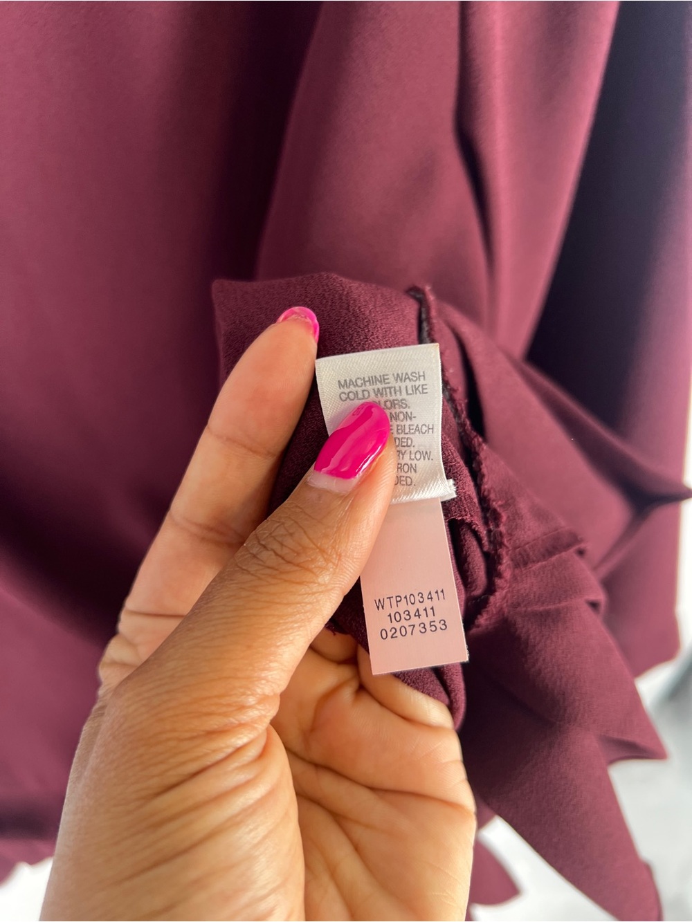 J. Jill Wine Burgundy Pleated-Hem Blouse - Picture 8 of 12